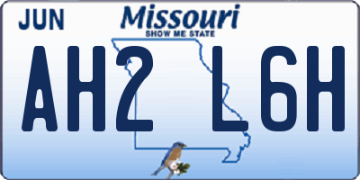 MO license plate AH2L6H