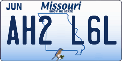 MO license plate AH2L6L