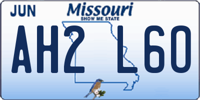 MO license plate AH2L6O