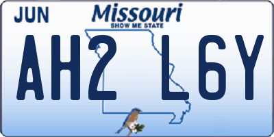 MO license plate AH2L6Y
