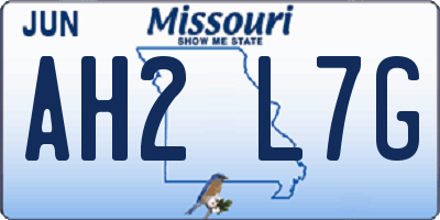 MO license plate AH2L7G