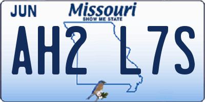 MO license plate AH2L7S