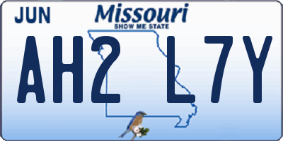MO license plate AH2L7Y