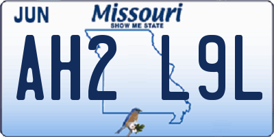 MO license plate AH2L9L