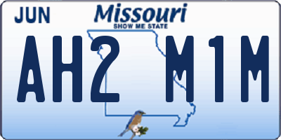 MO license plate AH2M1M