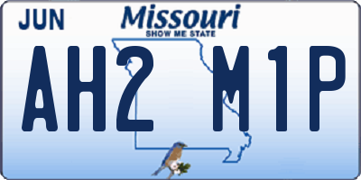 MO license plate AH2M1P