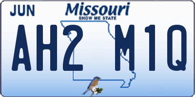 MO license plate AH2M1Q