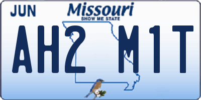 MO license plate AH2M1T