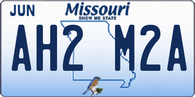 MO license plate AH2M2A
