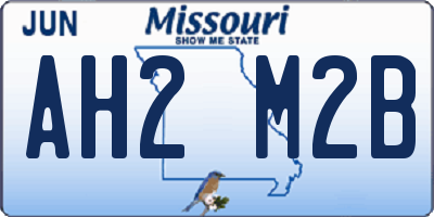 MO license plate AH2M2B