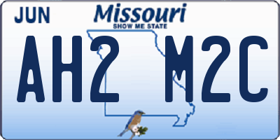 MO license plate AH2M2C
