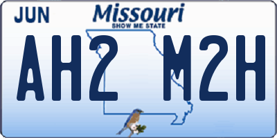 MO license plate AH2M2H