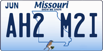 MO license plate AH2M2I