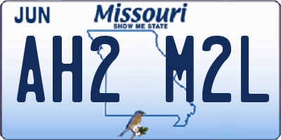 MO license plate AH2M2L