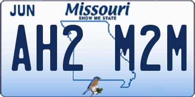 MO license plate AH2M2M