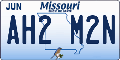 MO license plate AH2M2N