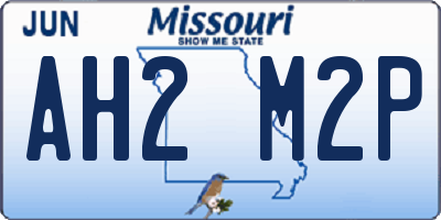 MO license plate AH2M2P