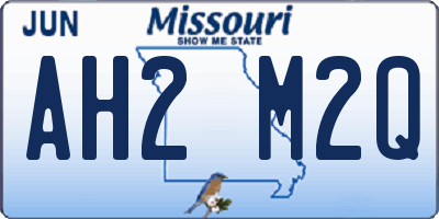 MO license plate AH2M2Q