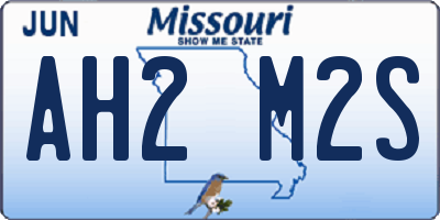 MO license plate AH2M2S