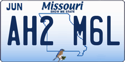 MO license plate AH2M6L