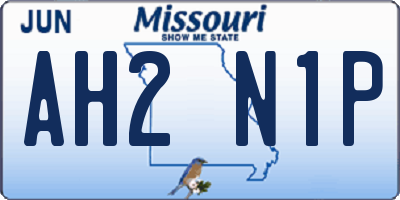 MO license plate AH2N1P