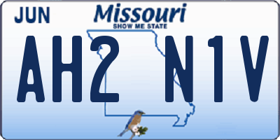 MO license plate AH2N1V