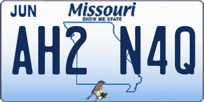 MO license plate AH2N4Q