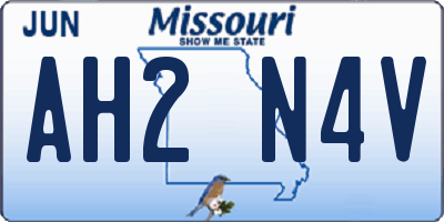 MO license plate AH2N4V