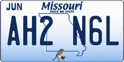 MO license plate AH2N6L