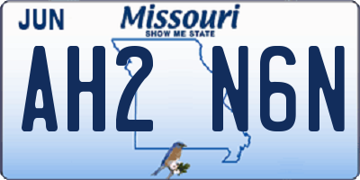 MO license plate AH2N6N