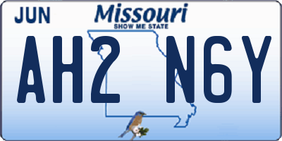MO license plate AH2N6Y