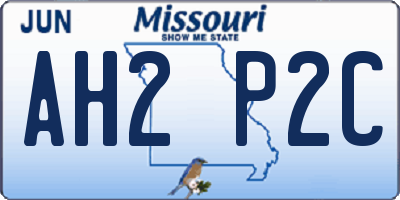 MO license plate AH2P2C