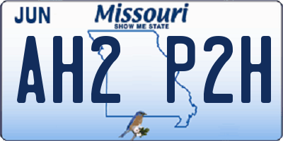 MO license plate AH2P2H