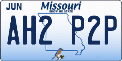 MO license plate AH2P2P
