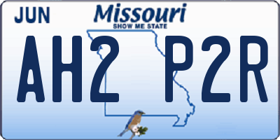 MO license plate AH2P2R