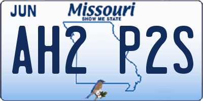 MO license plate AH2P2S