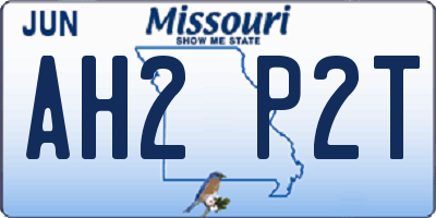 MO license plate AH2P2T