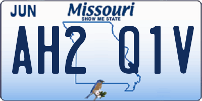 MO license plate AH2Q1V