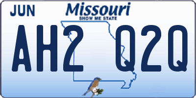 MO license plate AH2Q2Q