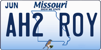 MO license plate AH2R0Y