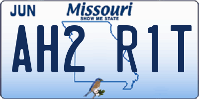 MO license plate AH2R1T