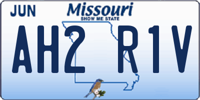 MO license plate AH2R1V