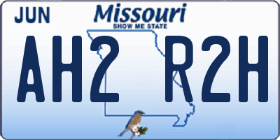 MO license plate AH2R2H