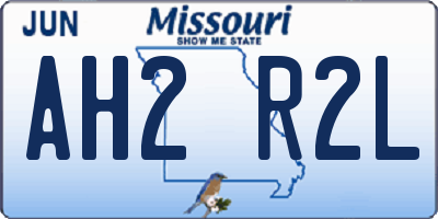 MO license plate AH2R2L