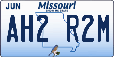 MO license plate AH2R2M