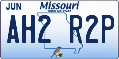 MO license plate AH2R2P