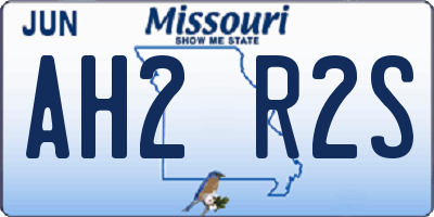 MO license plate AH2R2S