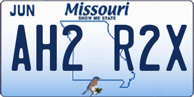 MO license plate AH2R2X