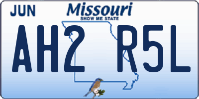 MO license plate AH2R5L