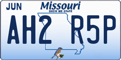 MO license plate AH2R5P